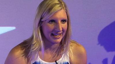 Olympic gold medal-winning swimmer Rebecca Adlington