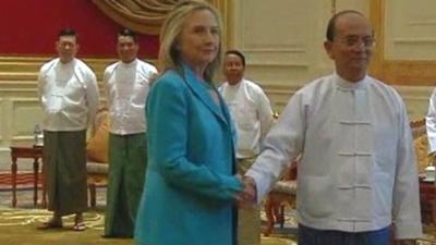 Hilary Clinton in Burma