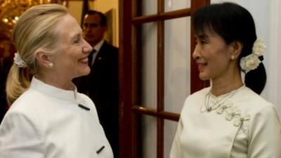 Hillary Clinton and Aung San Suu Kyi