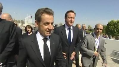 Nicolas Sarkozy and David Cameron