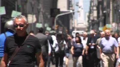 Shoppers in Argentina