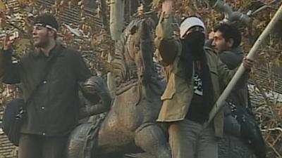 Protesters in Tehran, Iran