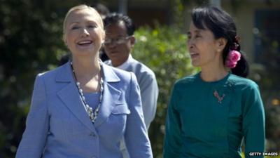 Hillary Clinton and Aung San Suu Kyi