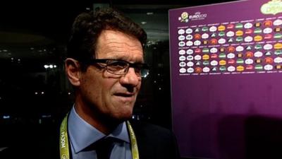 Fabio Capello's reaction to Euro 2012 draw