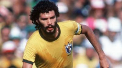 Socrates in action for Brazil