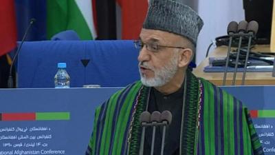 Afghan President Hamid Karzai in Bonn