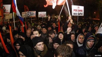 Opposition protest in central Moscow