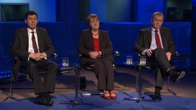 Ken Macintosh MSP, Johann Lamont MSP and Tom Harris MP