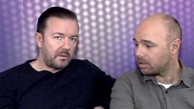 Ricky Gervais and Karl Pilkington