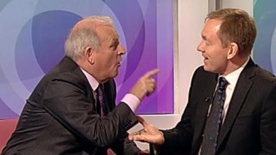 Kelvin MacKenzie (left) and Chris Bryant