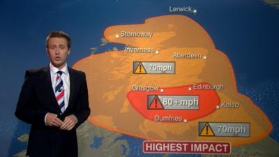 Christopher Blanchett and the weather map