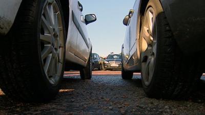 Cars in a car park