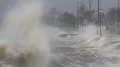 Stormy coastline