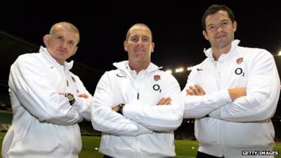 England's interim coaching team of Graham Rowntree, Stuart Lancaster and Andy Farrell