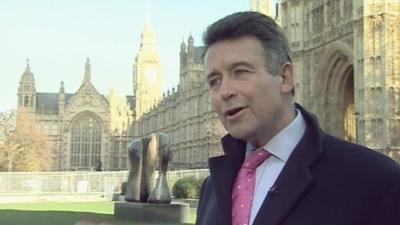 Bernard Jenkin outside parliament.