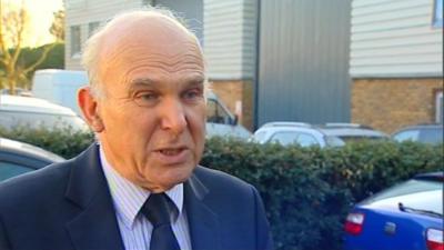 The Business Secretary Vince Cable