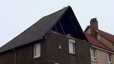 House damaged in a storm