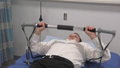 Rehabilitation aid tested in a hospital