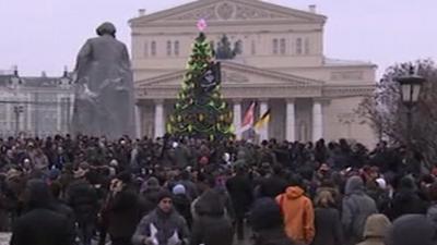 Protesters in Moscow