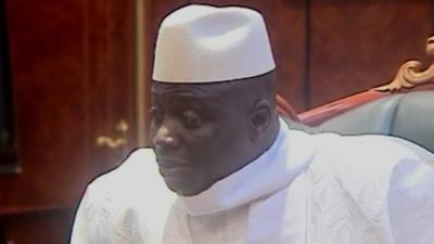 Gambia's president of 17 years, Yahya Jammeh