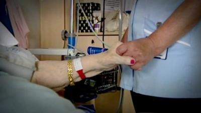 Nurse with patient