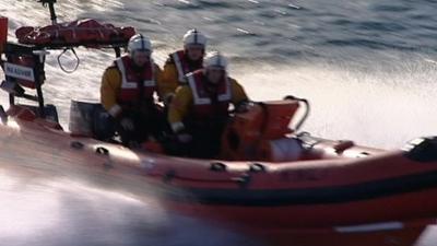 Lifeboat and crew