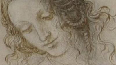 Leonardo da Vinci's study of the head of Leda