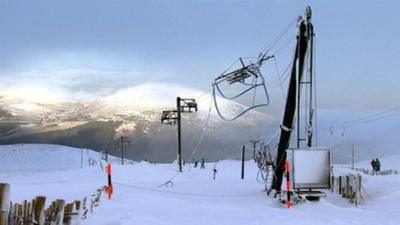 Chairlift on a ski slope