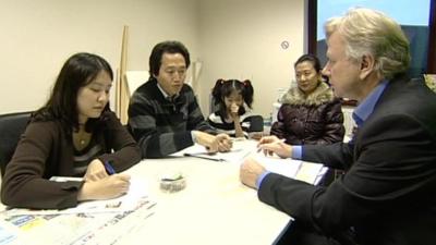 BBC's Humphrey Hawksley talks to a North Korean family