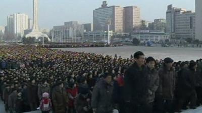 Mourners in Pyongyang