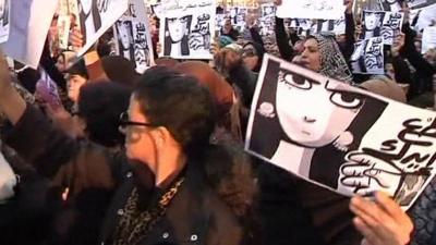 Protest march in Cairo