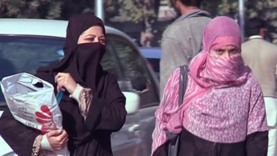 Veiled women in Peshawar