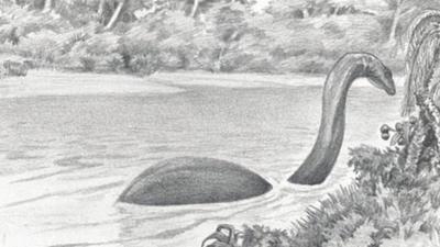 An artist's representation of the reputed creature Mokele-mbembe. Drawing by David Miller. Image courtesy of Brill publishers