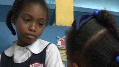 Children perform Patois poem