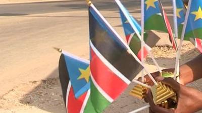 South Sudan flags