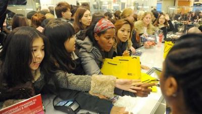 Shoppers in London