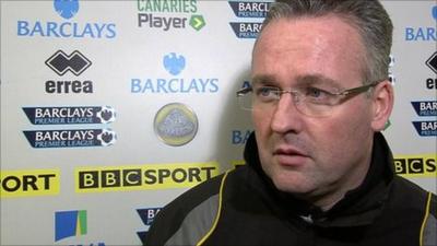 Norwich City boss Paul Lambert