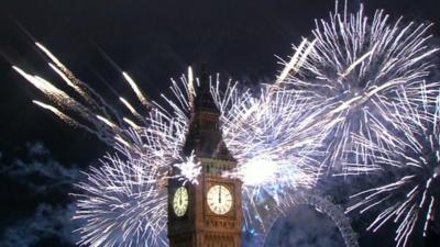 London New Year's Eve fireworks