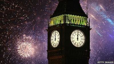 Fireworks over Big Ben