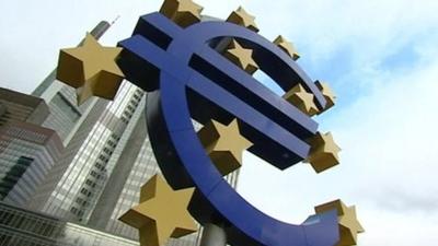 The euro symbol outside the ECB in Frankfurt