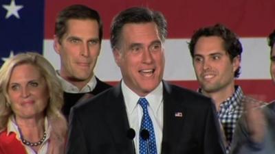 Mitt Romney and supporters