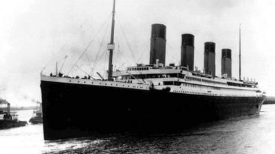 RMS Titanic leaving Southampton on Wednesday, April 10, 1912