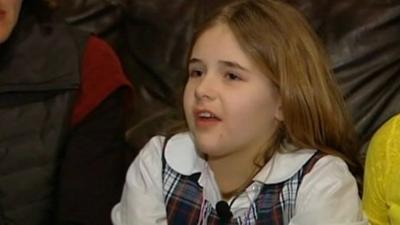 Nine-year-old Anna was rescued from a tree.