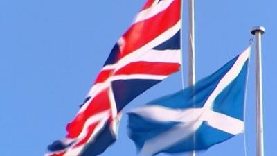 UK and Scotland flags