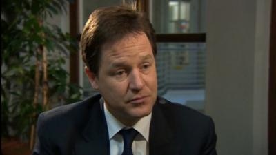 The Deputy Prime Minister, Nick Clegg