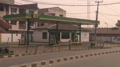 Abandoned petrol station