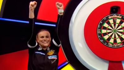 Bullseye checkout seals Dobromyslova's Lakeside win