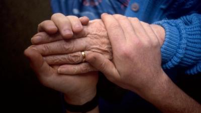 Elderly hands