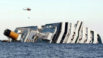 Capsized cruise liner, the Costa Concordia