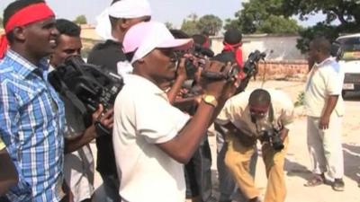 Somali journalists working in hazardous situations